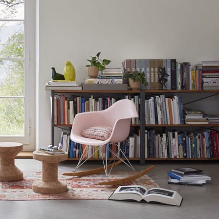 RE RAR - Eames Plastic Armchair Rocking chair plastic material pink / (1950) - Recycled - Vitra