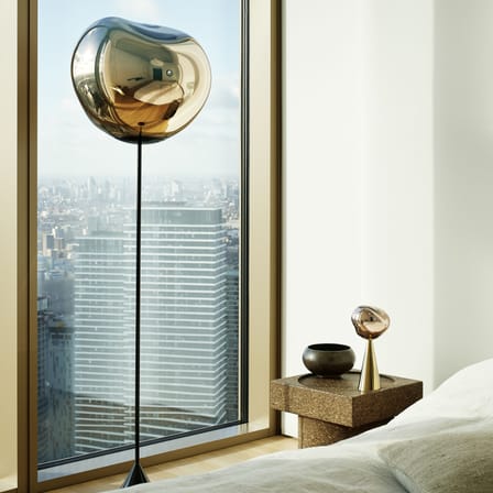 Schnurlosleuchte Melt Portable LED plastikmaterial gold / H 28,5 cm - Polycarbonat metallic (wechselt die Farbe) - Tom Dixon