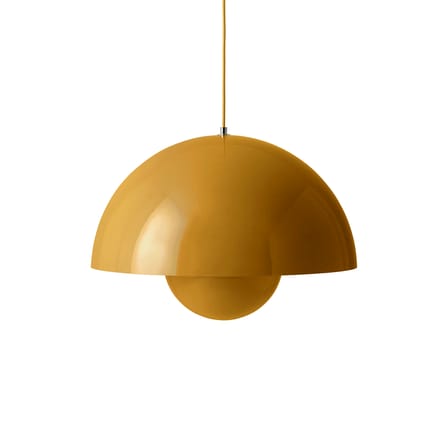 Suspension Flowerpot Big VP2 métal jaune / Ø 50 cm - Verner Panton, 1968 - &tradition