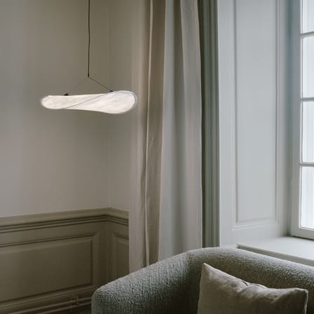 Suspension Tense LED XS tissu blanc / Ø 55 cm - TyvekLED - NEW WORKS