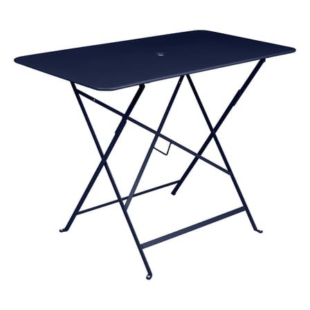 Table pliante Bistro métal bleu / 97 x 57 cm - 4 personnes - Trou parasol - Fermob