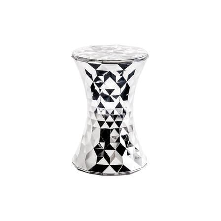 Tabouret Stone plastique gris argent métal / Métallisé - Kartell