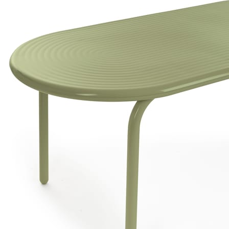 Tavolo ovale Groove metallo verde / 186 x 86 cm - Tom Dixon
