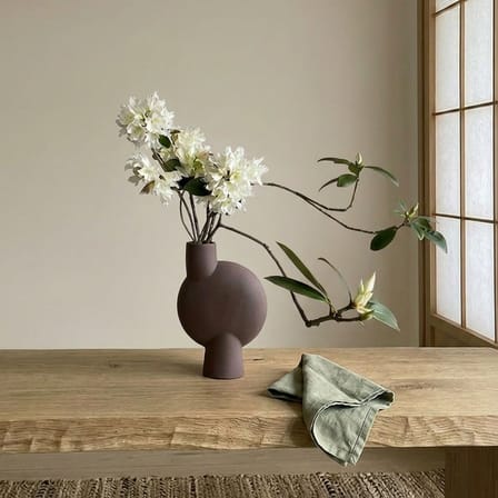 Vase Sphere Buble Medium céramique marron / H 26 cm - 101 COPENHAGEN