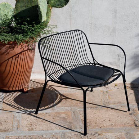 Accessoire  tissu gris noir / Coussin assise - Pour fauteuil bas HiRay - Recyclé - Kartell