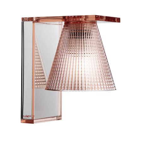 Applique Light Air plastique rose / Abat-jour plastique sculpté - Kartell