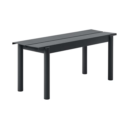 Linear Bench metal black / Steel - L 110 cm - Muuto