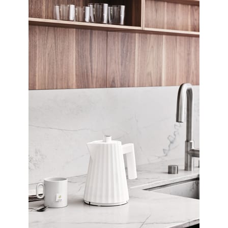 Bouilloire électrique Plissé plastique blanc / 1 L - Alessi