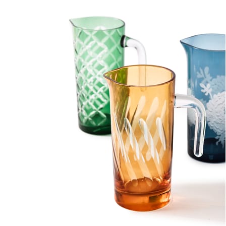 Carafe Tubular verre orange / 1 Litre - Pols Potten