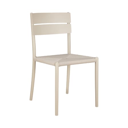 Chaise Elin métal beige / Assise corde - Ethnicraft