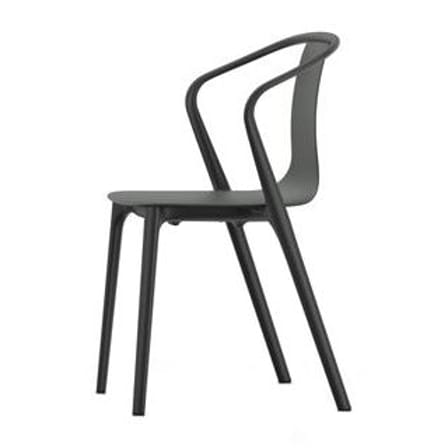 Fauteuil Belleville plastique gris - Vitra