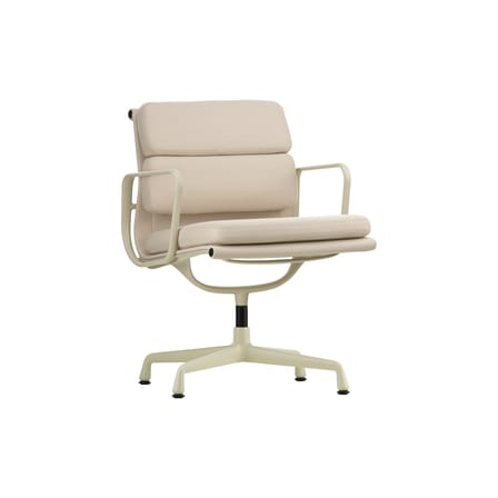 Fauteuil pivotant Soft Pad EA 208 tissu beige / Eames (1969) - Vitra