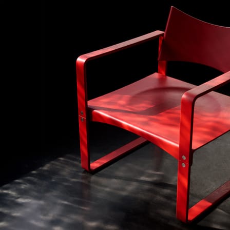 Fauteuil Series 270 F bois rouge / Verner Panton (1965) - Verpan