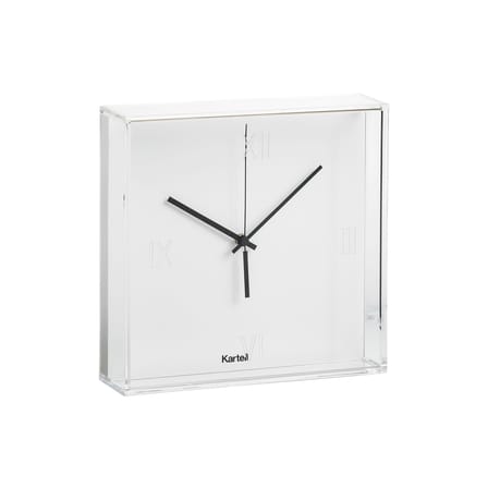Horloge murale Tic & Tac plastique blanc / à poser ou suspendre - Philippe Starck, 2010 - Kartell