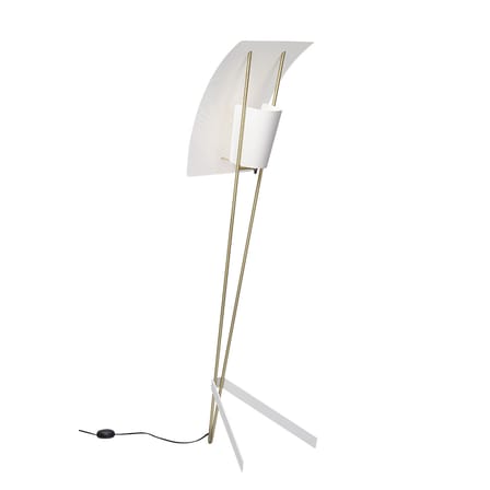 Lampadaire G30 métal blanc or / Réédition 1958, Pierre Guariche - SAMMODE STUDIO