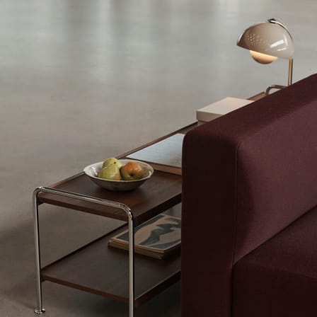 Lampe de table Flowerpot VP4 métal gris-beige / H 36 cm - By Verner Panton, 1968 - &tradition