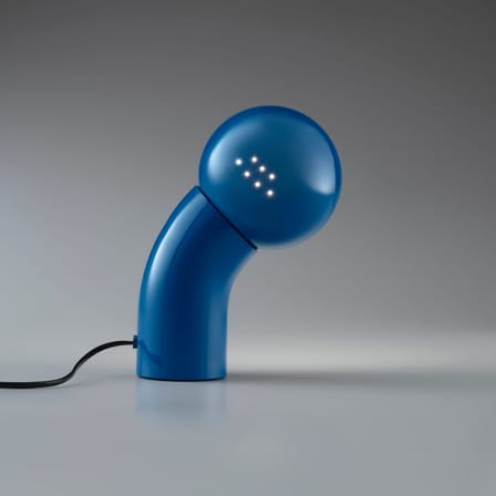 Lampe de table Pallino bleu / Réédition 70 - Orientable - Martinelli Luce
