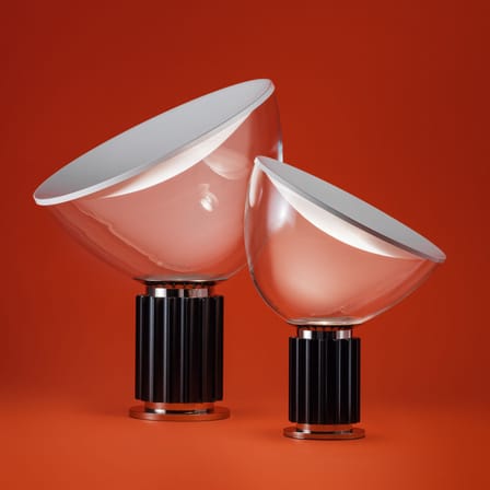 Lampe de table Taccia LED Small verre noir /  H 48 cm - Castiglioni, 1962 - Flos
