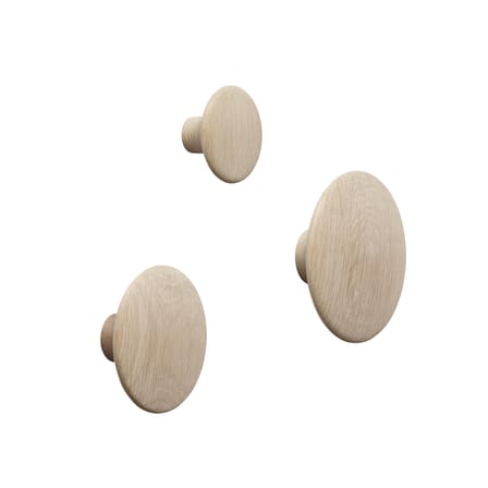 Patère The Dots Wood Medium / Bois - Ø 13 cm - Muuto