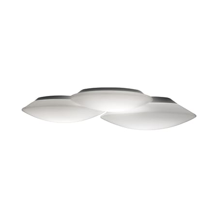 Plafonnier Puck verre blanc Triple / 56 x 49 cm - Vibia