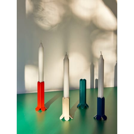 Portacandela Arcs Small metallo blu / H 9 cm - Metallo - Hay
