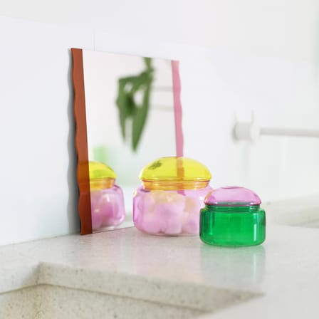 Schachtel Puffy glas bunt / Ø 9.5 x H 8 cm - Glas - & klevering