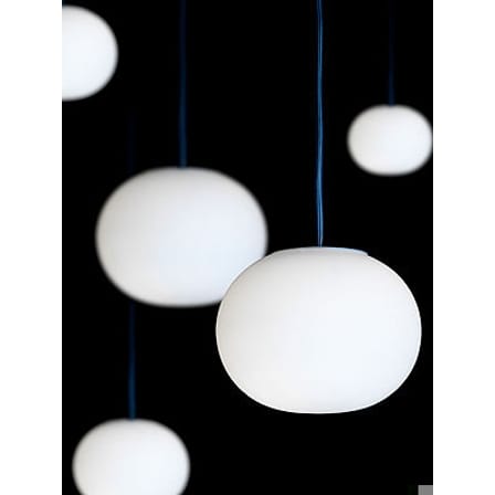 Suspension Mini Glo-Ball S verre blanc - Flos