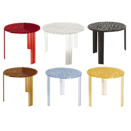 Table basse T-Table Alto plastique transparent / Ø 50 x H 44 cm - Kartell