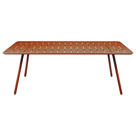 Table rectangulaire Luxembourg métal orange / 207 x 100 cm - 8 à 10 personnes - Fermob
