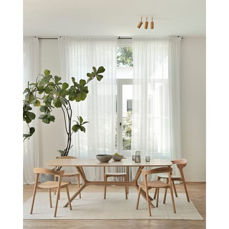 Table rectangulaire X bois naturel / 224 x 100 cm - 8 personnes / Chêne massif - Ethnicraft