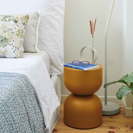 Tabouret Piapolo métal beige / Coffre rangement - Fermob