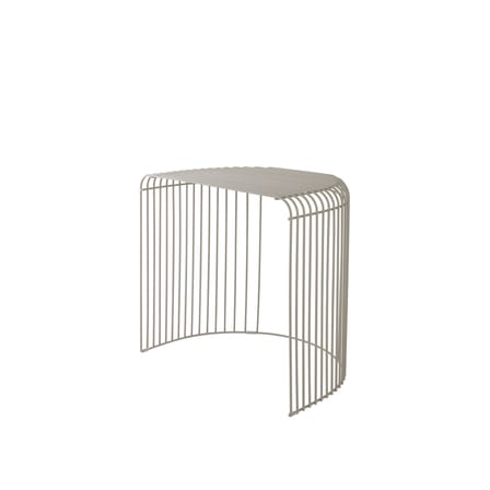 Tavolino d'appoggio Curva metallo beige / 34 x 48 x H 45 cm - AYTM