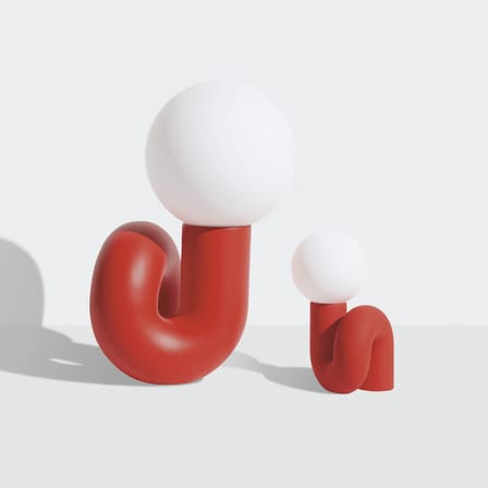 Lampe de table Neotenic LED Grande céramique orange /L 34 x H 51 cm / Seconde vie - Petite Friture