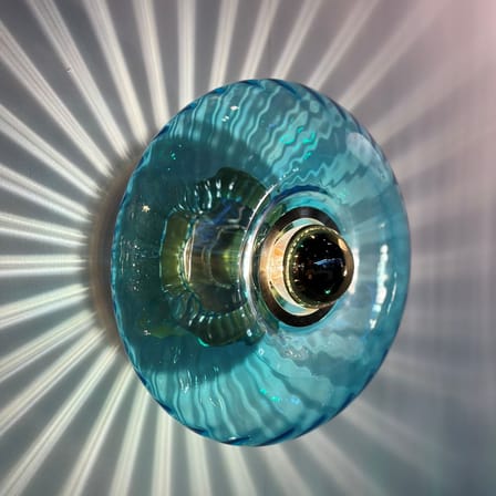 Applique Grace verre bleu / Large - Ø 28 cm - ELEMENTS LIGHTING