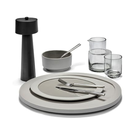 Assiette à dessert Inner Circle céramique gris / Small - 21 x 20 cm / Grès - valerie objects