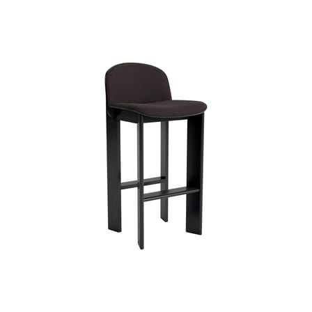 Chisel 35 High Bar chair textile brown / Height: 75 cm - Fabric upholstery - Hay