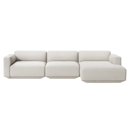 Canapé d'angle Develius F tissu beige / 4 places - L 309 cm / Dormeuse droite - &tradition
