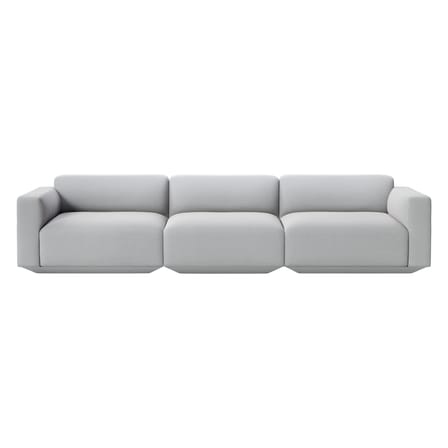 Canapé droit Develius D tissu gris / 4 places - L 309 cm - &tradition