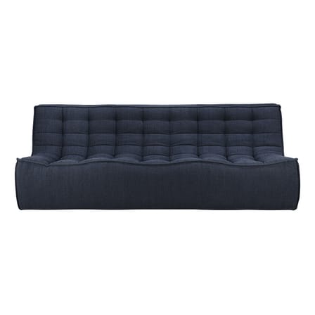 Canapé droit N701 tissu gris / 3 places - L 210 cm - Ethnicraft