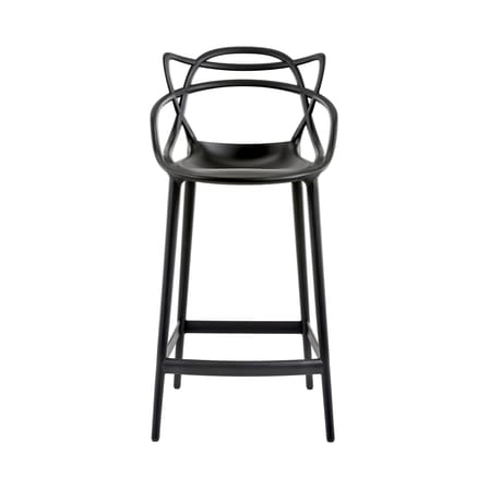 Chaise de bar Masters noir / Philippe Starck, 2013 - H 65 cm - Kartell