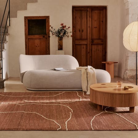 Olles Coffee table natural wood / Box - Ø 80 x H 30 cm - Ferm Living