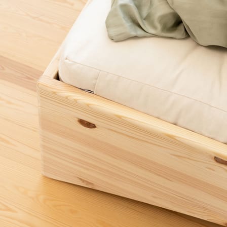 Doppelbett Orbit holz natur / Für Matratze 180 x 200 cm - KARUP