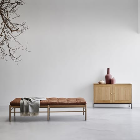 Dormeuse OW150 pelle marrone / Ole Wanscher - 1963 - CARL HANSEN & SON