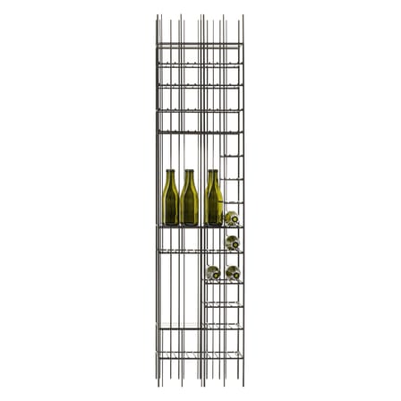Etagère à vin Metrica C Wine marron métal / 34 bouteilles - L 45 x P 25 x H 190 cm - Mogg