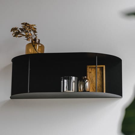 Etagère murale Lina courte métal noir / L 60 cm / Seconde vie - NOO.MA