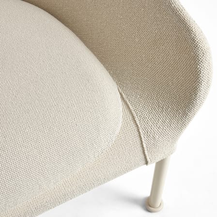 Fauteuil lounge O2 tissu blanc - Hay
