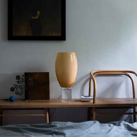 Lampe de table Buds 1 verre beige / Ø 26 x H 57 cm - Foscarini