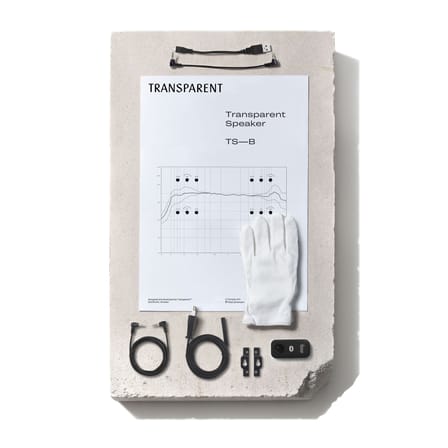 Lautsprecherbox Large glas schwarz transparent / L 42 x H 33 cm - Gehärtetes Glas - Transparent Speaker