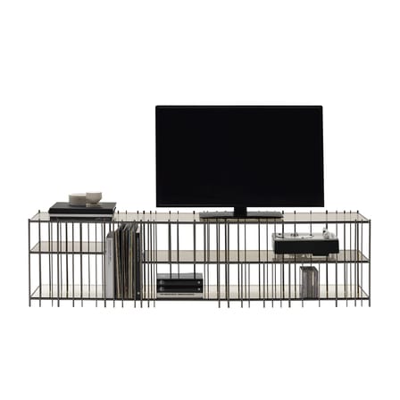 Meuble TV Metrica marron métal / L 160 x P 35 x H 41 cm - Mogg