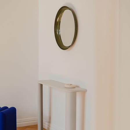 Miroir mural Allo métal vert / Ø 58 cm - NOO.MA